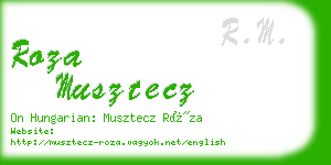 roza musztecz business card